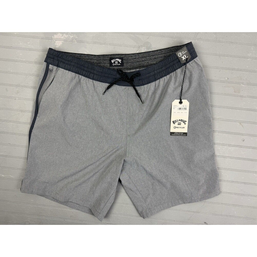 Billabong Size XL Men's Board Shorts Crossfire Elastic Hybrid Submersible Gray